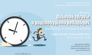 Workshop Duševné zdravie a psychohygiena pedagógov